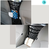 Elastic Mesh Black Net Bag Between Car Seat Organizer Holder Rear Cargo Pocket