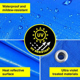 Waterprood Tarpaulin Tarp Canvas Camp Poly Cover Sheet Truck UV PE