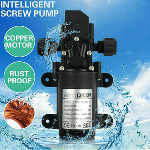 12V Water Pump 6Lpm 70W Self-Priming Caravan Camping Boat 130PSI