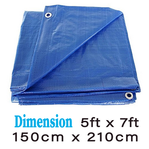 Blue Tarpaulin Tarp Canvas Waterprood Camping Poly Tarps Cover Sheet Truck UV PE