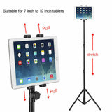 Floor iPad and Tablet Tripod Stand Carrying for iPad 7-12 inch Tablets