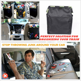 Back Seat Organizer Waterproof Car Trash Waste Basket Storage Garbage Bag