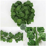 12PC 2M Artificial Ivy Vine Fake Foliage Flower Hanging Leaf Garland Plant Party