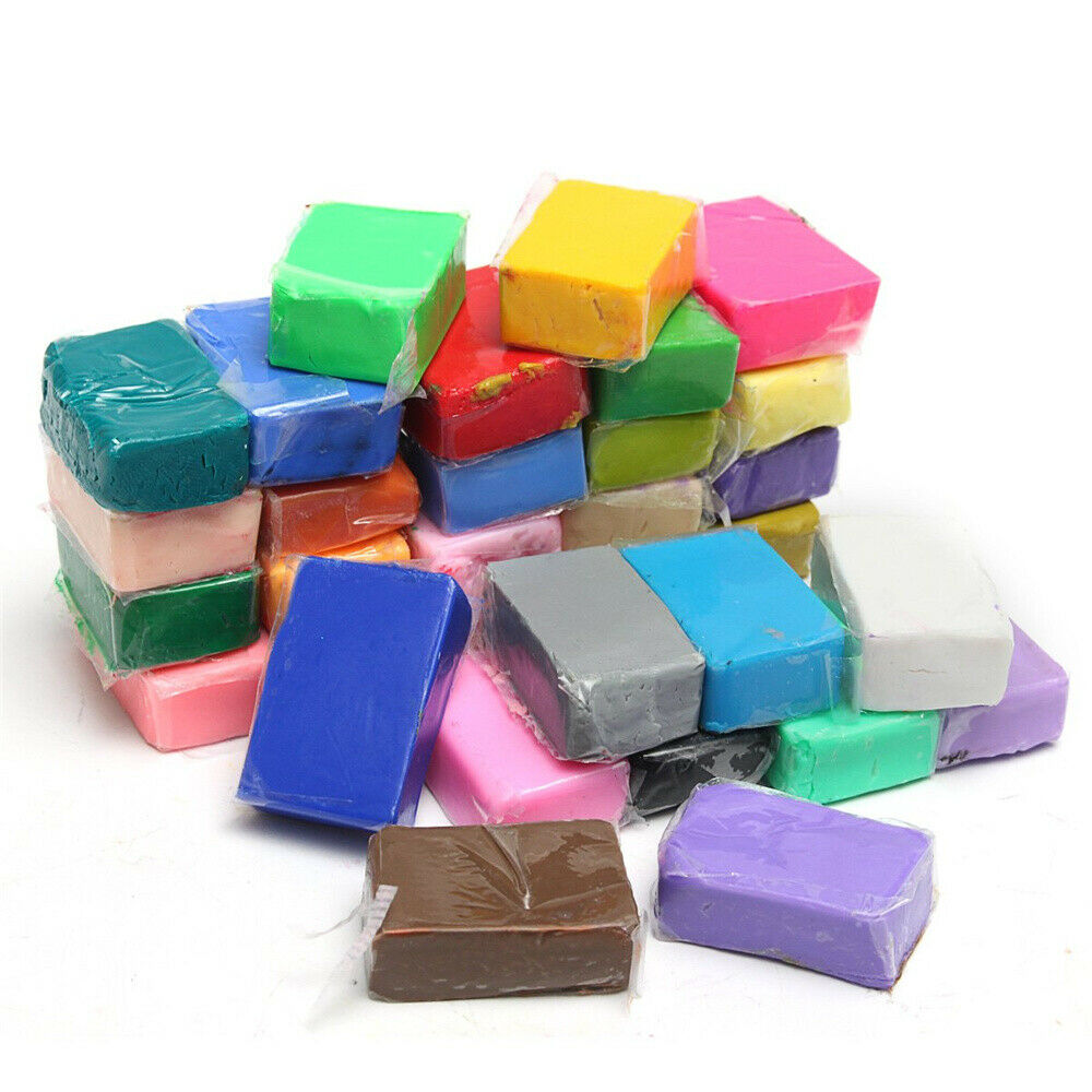 96PCS Craft Polymer Clay Modelling Moulding DIY Toy Sculpey Fimo Block ...