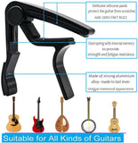 Acoustic Electric Guitar Bass Quick Change Grain Clamp Key Capo Spring Trigger