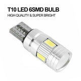 T10 LED 6SMD W5W 5630 168 194 12V Car Wedge Dash Canbus Parking Side White Light