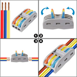 10Pcs SPL-1/2/3/5 Line Electrical Connectors Wire Block Clamp Terminal Cable