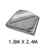 Grey Tarpaulin Tarp Canvas Waterprood Camping Poly Tarps Cover Sheet Truck UV PE