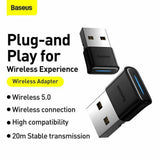 Baseus USB Wireless Bluetooth 5.0 Transmitter Dongle Receiver PC Speaker Adapter