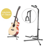 Folding Electric Acoustic Bass Tripod Guitar Padded Stand Floor Rack Holder