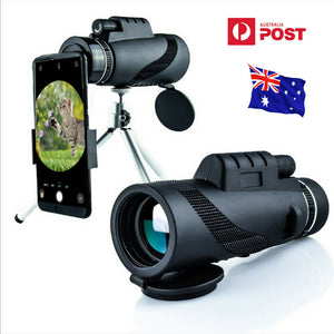 HD Portable Telescope Monocular For Travel Night Vision+Phone Clip +Tripodset