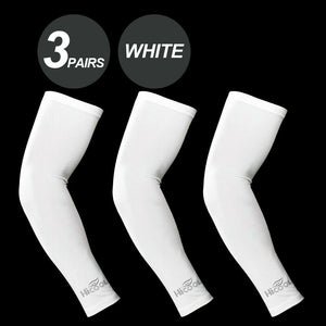 3 Pairs Cooling Sport Arm Stretch Sleeves Sun UV Protection Covers Cycling Golf