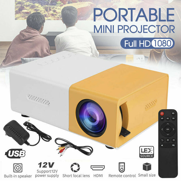 Mini Projector HDMI USB LED HD 1080P Home Cinema Portable Pocket Projector Party