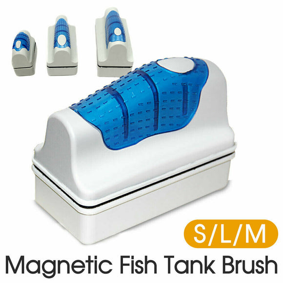 Magnetic Fish Tank Brush Algae Magnet Aquarium Glass Aquatic Cleaner Cleaning