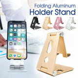 Universal Folding Aluminum Tablet Mount Holder Stand For iPhone Samsung