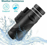 HD Portable Telescope Monocular For Travel Night Vision+Phone Clip +Tripodset