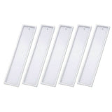 5pcs Rectangle Silicone Bookmark Mold DIY Epoxy Resin Craft Mould Making Tool