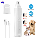 Electric Dog Cat Pet Claw Nail Trimmer Tool Care Grooming Grinder Clipper USB