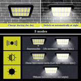 160LED Solar Powered PIR Motion Sensor Light Outdoor Garden Security Flood Lamp