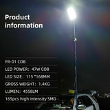 New Portable Telescopic Fishing Rod Lamp Light Cars Repair LED Lantern Camping