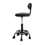Salon Stool Swivel Chair Backrest Barber Hairdressing Hydraulic Lift PU AU