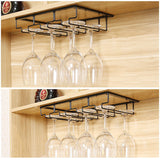 8/6/5/4/3 Slots Wine Glass Rack Holder Hanger Hanging Bar Storage Drying Rack AU