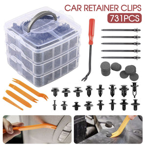 731x Car Trim Body Clips Kit Rivets Retainer Auto Panel Bumper Plastic Fastener