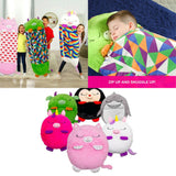 Hot Happy Nappers Sleeping Bag Kids Play Pillow Unicorn Xmas Gifts