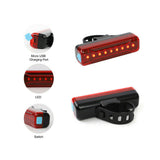 Rechargeable T6 LED Bicycle Bike Lights USB Front Rear Headlight Tail Light Set