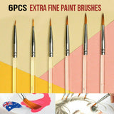 6Pcs Extra Fine Detail Paint Brushes Art Miniatures Model Maker Warhammer