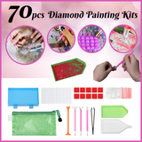70 Piece Diamond Painting Tools Box 5D Diamond Accessories Diy Art Craft Pen Set