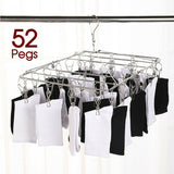 40/52/55 Pegs Stainless Steel Laundry Sock Underwear Clothes Dryer Rack Hanger