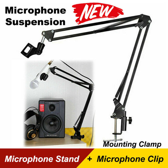 Microphone Suspension Boom Arm Desktop Stand Mic Holder Mount