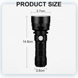 CREE L2 LED Tactical Rechargeable Flashlight USB Camping Hunting Torch