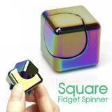Aluminum Cube ADHD Hand Spinner Square Tri EDC Fidget EDC Toy Bearing Autism