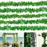 12PC 2M Artificial Ivy Vine Fake Foliage Flower Hanging Leaf Garland Plant Party