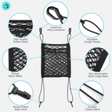 Elastic Mesh Black Net Bag Between Car Seat Organizer Holder Rear Cargo Pocket