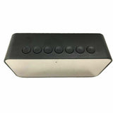 Wireless Bluetooth Portable Speaker AM/FM Radio Digital Alarm Clock LED Mirror