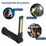 Rechargeable COB LED Hand Torch Flashlight Work Light Cordless Magnetic