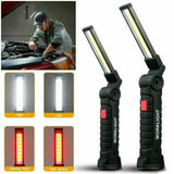 Rechargeable COB LED Hand Torch Flashlight Work Light Cordless Magnetic