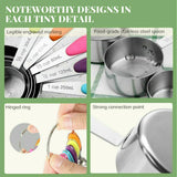 10PCS measuring spoons cups stainless steel baking teaspoon kitchen gadget kit