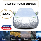 3Layer Aluminum 3XXL Waterproof Outdoor Car Cover Double Thick Rain UV Resistant