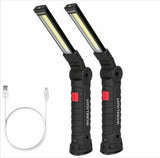 Rechargeable COB LED Hand Torch Flashlight Work Light Cordless Magnetic