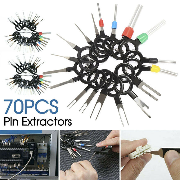 70Pcs Set Pin Ejector Wire Kit Extractor Auto Terminal Removal Connector Tool