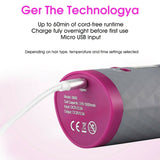 Auto Cordless Rotating Hair Curler Hair Waver Curling Iron Wireless LCD Ceramic