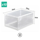 10pcs Shoe Drawers Cases Rack Storage Hard Plastic Cabinet Boxes Organiser Drawer