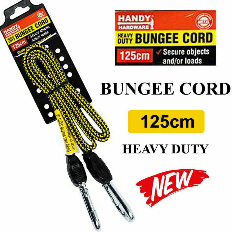 Heavy Duty Bungee Cord 125cm Flat Occy Strap Elastic Tie Down Heavy Du
