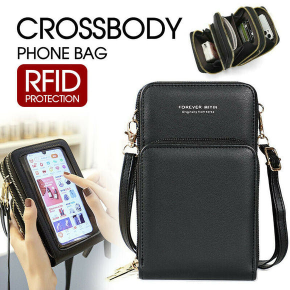 Crossbody Women phone Purse Touch Screen Bag RFID Blocking Wallet Shoulder Strap