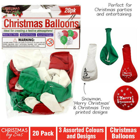60PCS Party Supplies Decoration Christmas Snowman & Tree Balloons