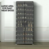 10 Tiers Shoe Rack Stackable Storage Holder Fabric Cabinet Wardrobe Organiser